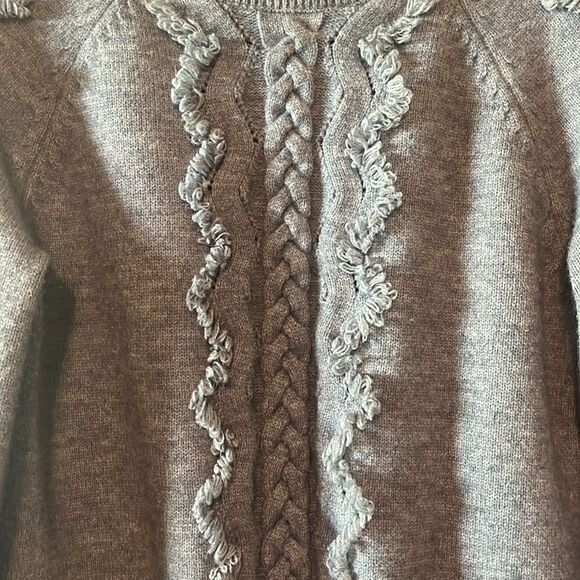Anthropologie Blue-Gray Scoop Neck Sweater S - Picture 2 of 7